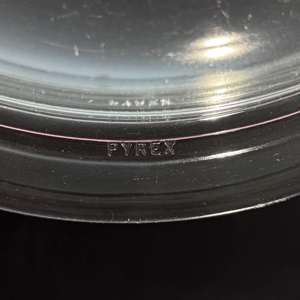 Vintage‎ PYREX Clear Glass 2QT Covered Casserole Dish USA